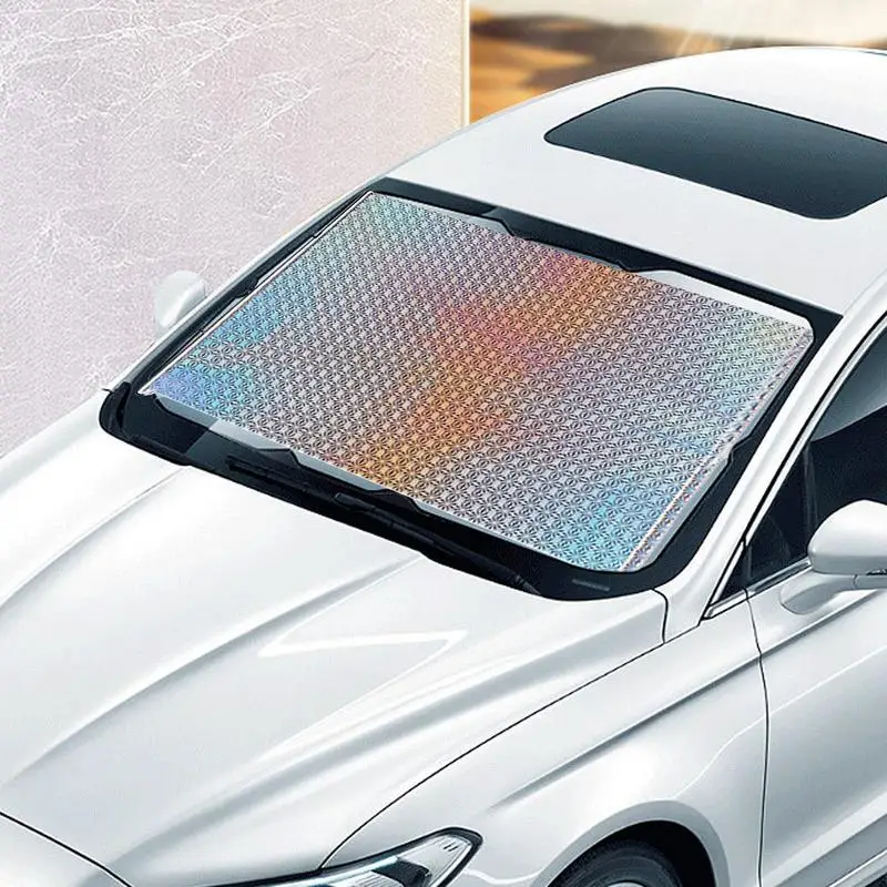 Car Sun Shade Windshield PVC Sun Shield Multifunctional Auto Scaling Car Sunshades With Suction Cup For Car Truck & SUV Auto Sun