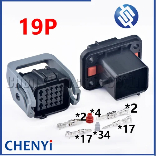 Conector impermeable automotriz de 19 pines Paquete de batería enchufe de alto y bajo voltaje 1192800MB 1192800FB con pines para BYD