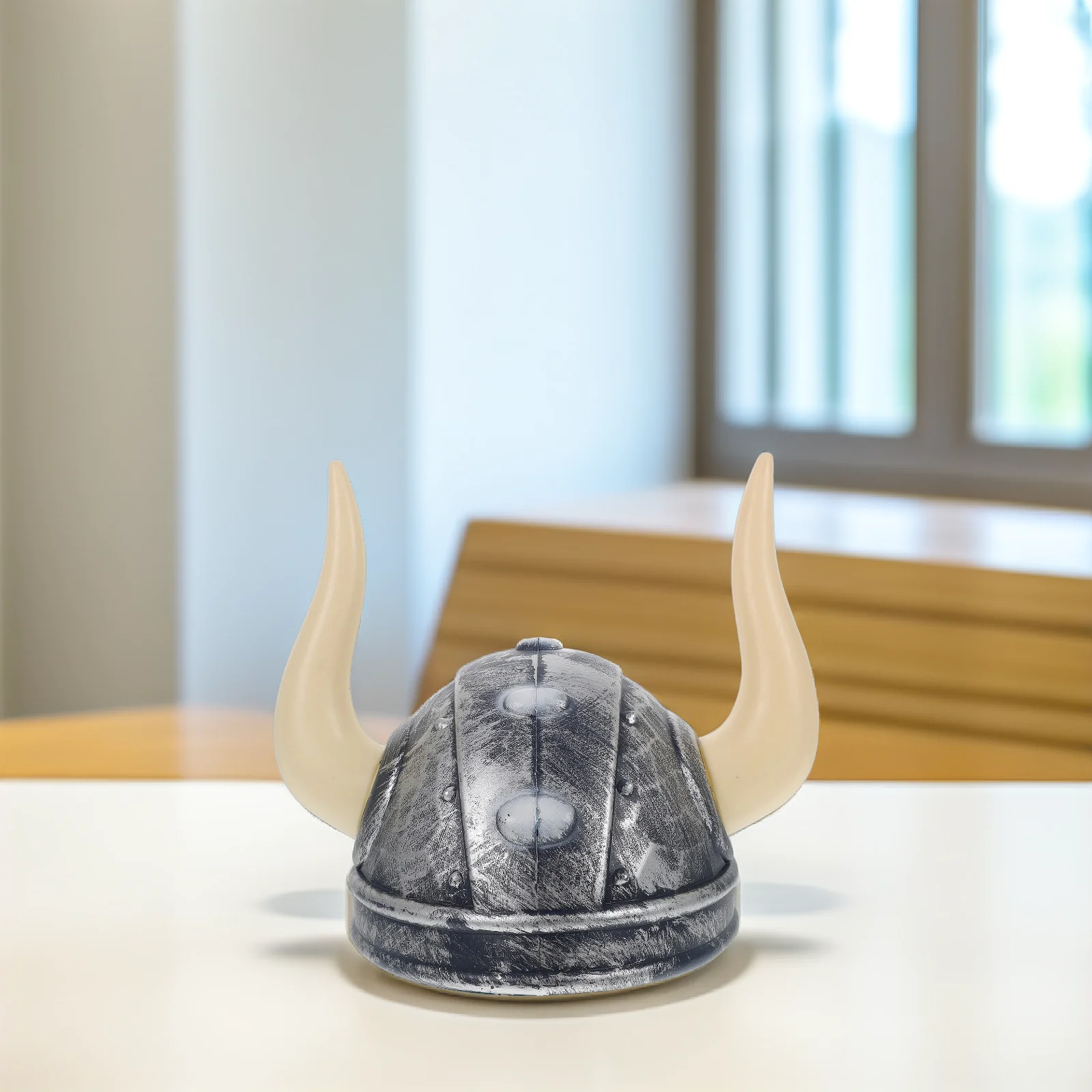 

Buffalo Ox Horns Hat Viking for Costume Cosplay Halloween Decoration Props