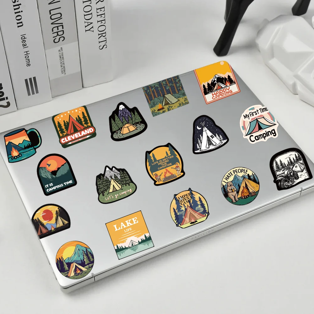 50/100 stücke Cartoon Camping Aufkleber Aufkleber Für Telefon Laptop Sammelalbum Gepäck Kühlschrank DIY Graffiti Ästhetische Aufkleber – Detail 17