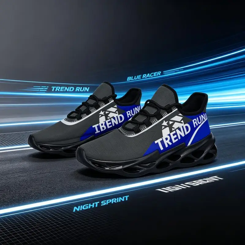 Women's Sneakers Men's road running shoes，Gray-blue star pattern，UVentilation design，Various specifications available，Sports Per