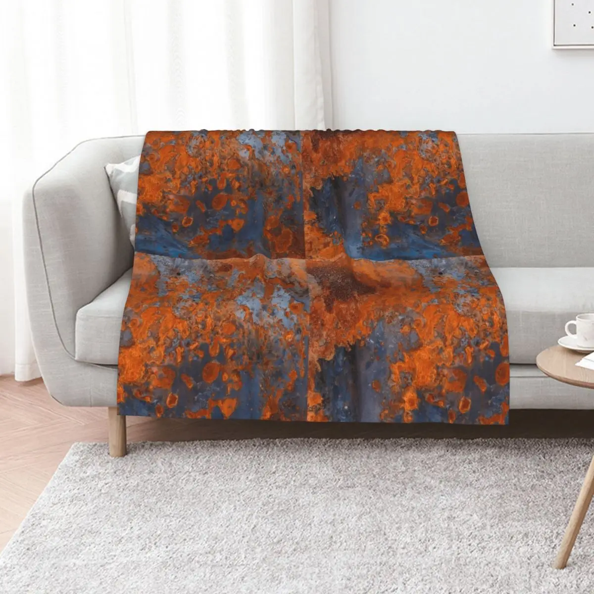 

Rust Pattern Throw Blanket Summer Sofa Quilt Baby Plaid on the sofa Blankets