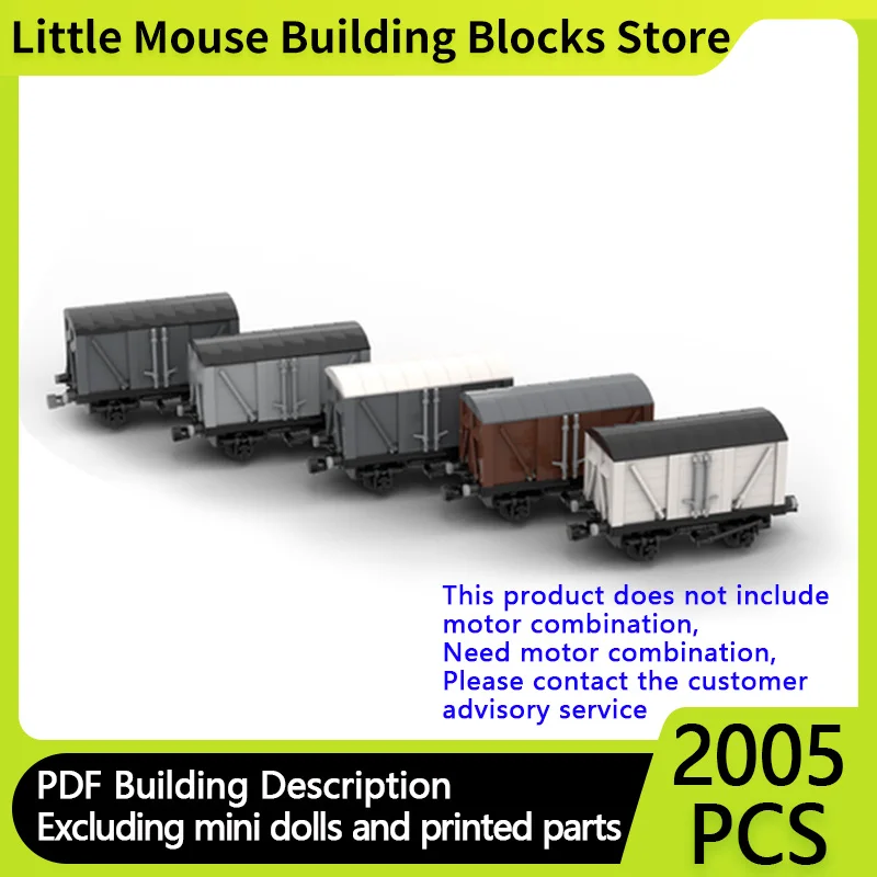 

City Car Model MOC Building Bricks Railway Train Vented Boxcar Pack Modular Technology Children Holiday Gifts Assemble Toys Suit