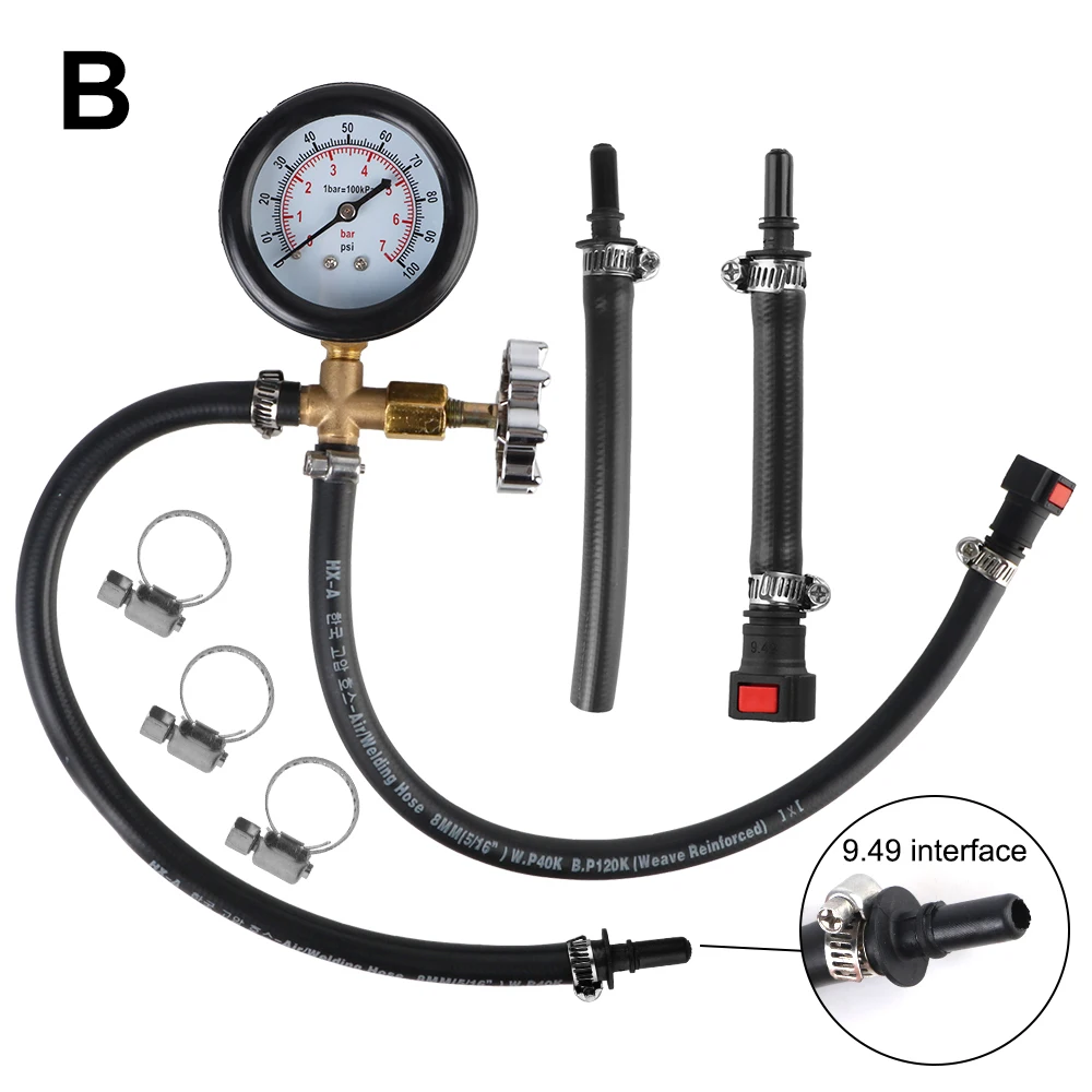 

Автомобильный топливный насос, манометр, быстроразъемный манометр для бензина, для автомобиля, грузовика, бензина 0-100PSI