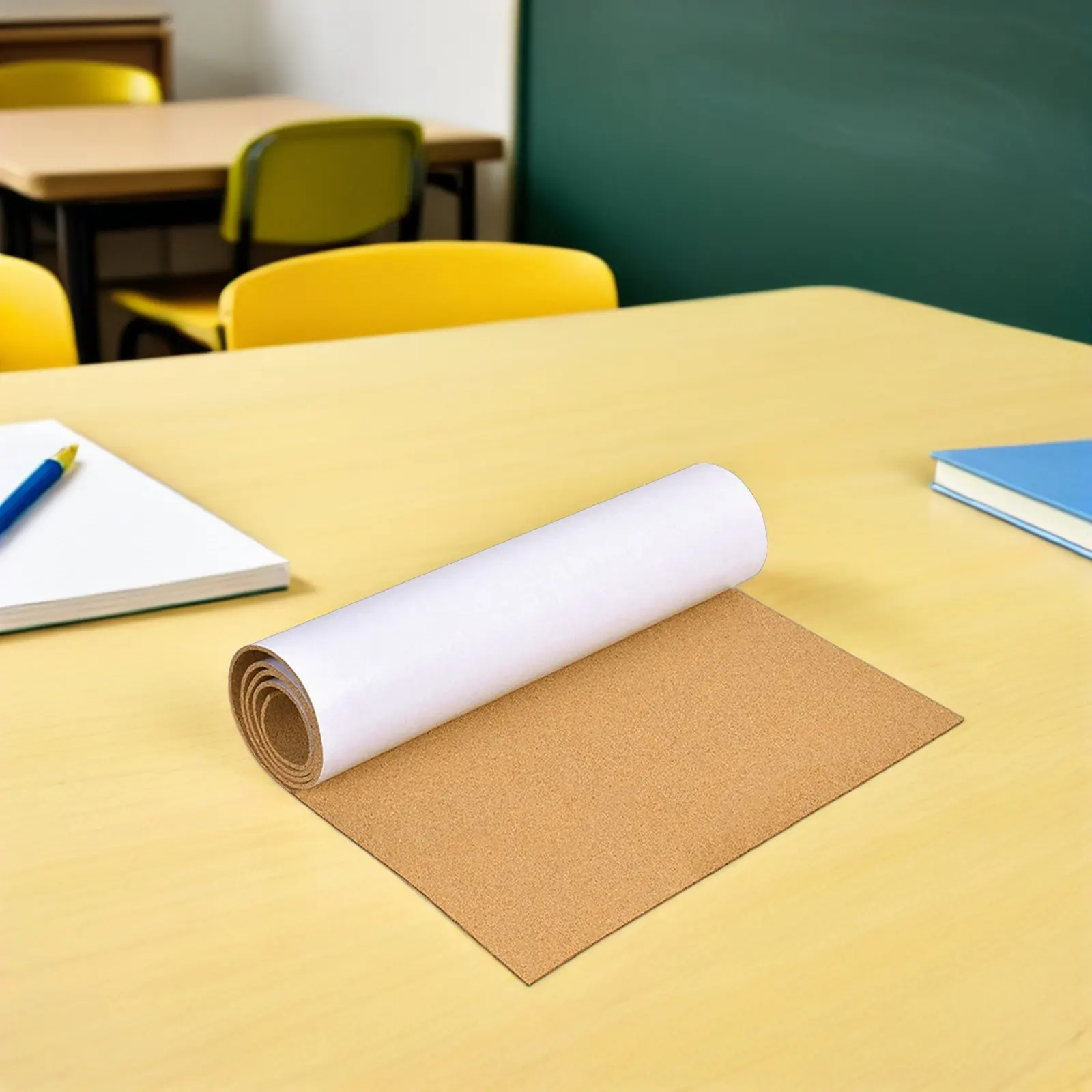 Self-Adhesive Cork Sheet Roll 120x30cm for Bulletin Board Wall Home Office School Tile Metal Surface