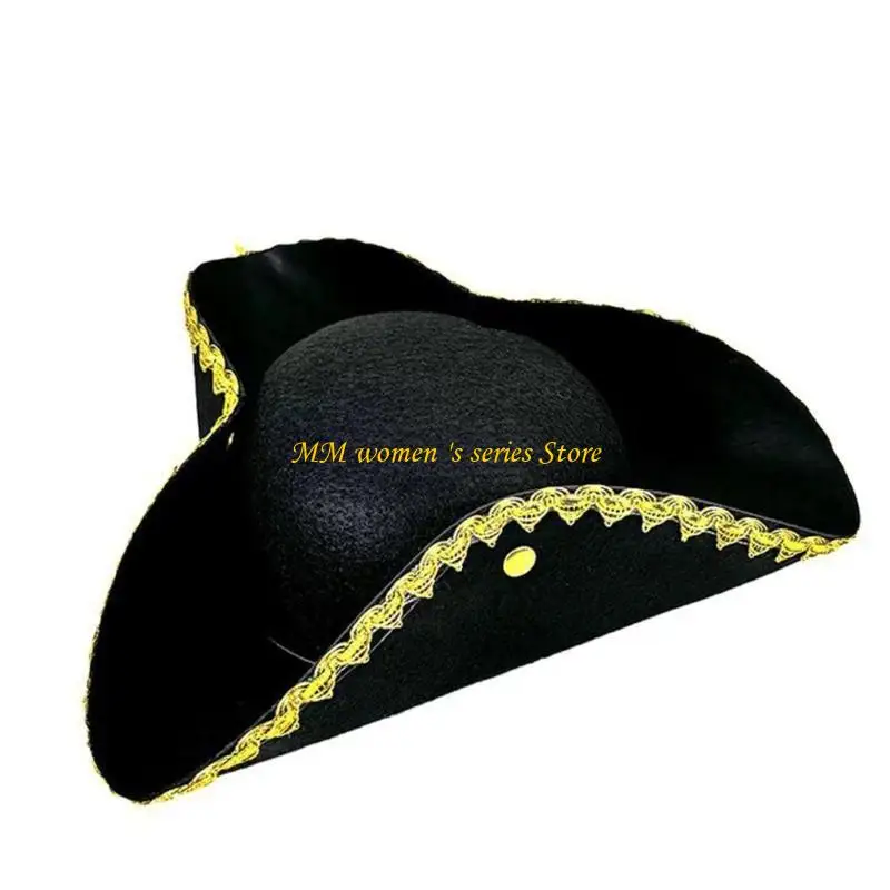 Q39C Make Up Piratenhut, Piratenhut für Jungen und Mädchen, verstellbarer Piratenhut, Unisex-Pirat