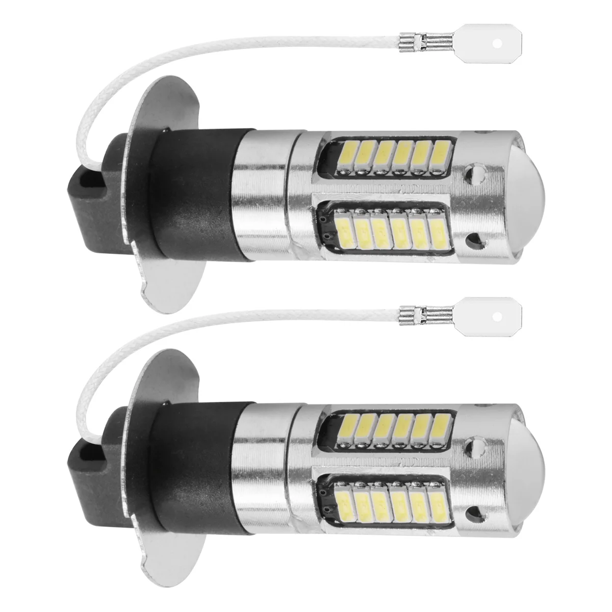 2Pcs H3 Super Bright LED Fog Driving DRL Light Bulbs Kit 6000K White