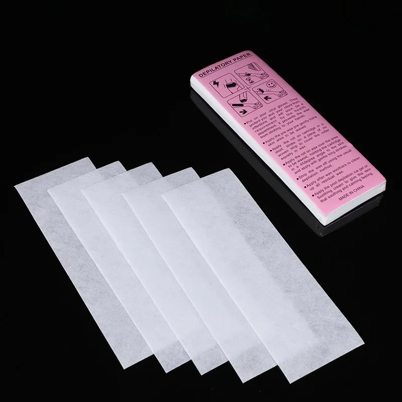 100Pcs Ontharing Wax Papier Geweven Hoge Kwaliteit Body Been Arm Ontharing Epilator Wax Strip Papierrol