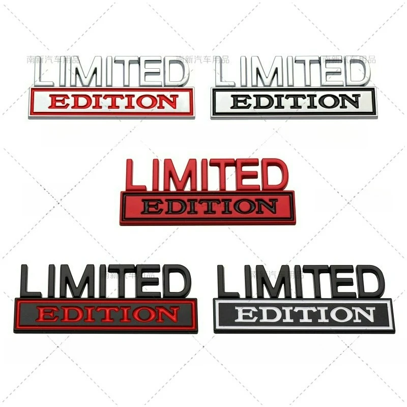

7.9X3.2cm Metal Material LIMITED EDITION High-quality Modification 3D Car Sticker Scratch Cover DIY Decoration Car Accessories