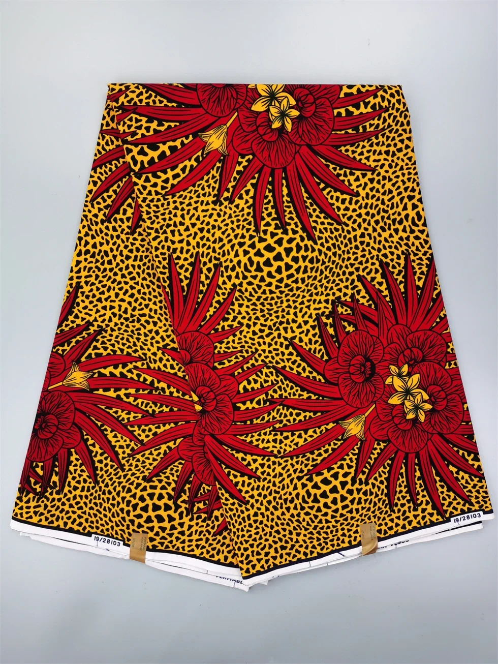 قماش Hollandais الهولندي المطبوع للفستان الكلاسيكي الأفريقي شمع حقيقي مضمون 100% قطن 6 ياردات #4