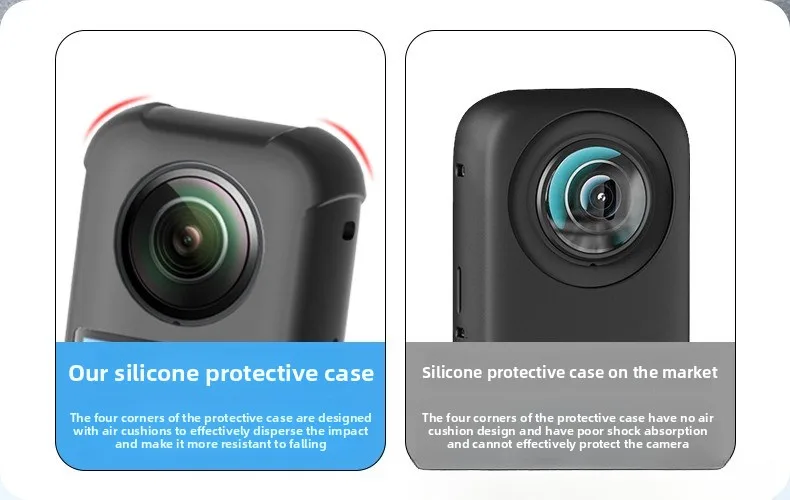 

For Insta360 X3 - High-Grade Silicone Case Waterproof, Dustproof and Drop Resistant Camera Accessories