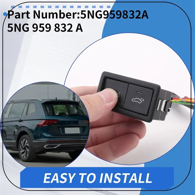 

ABNF!5NG959832A MQB Platform Electric Tailgate Delay Closing Switch Harness For VW Tuang Passat Tiguan Touran T-ROC Skoda