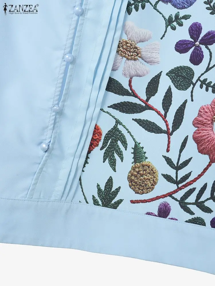 Donna Casual 2 pezzi Set corto Stampa floreale Design asimmetrico Canotte e pantaloncini tinta unita Abiti ZANZEA Donna Outfit 3XL