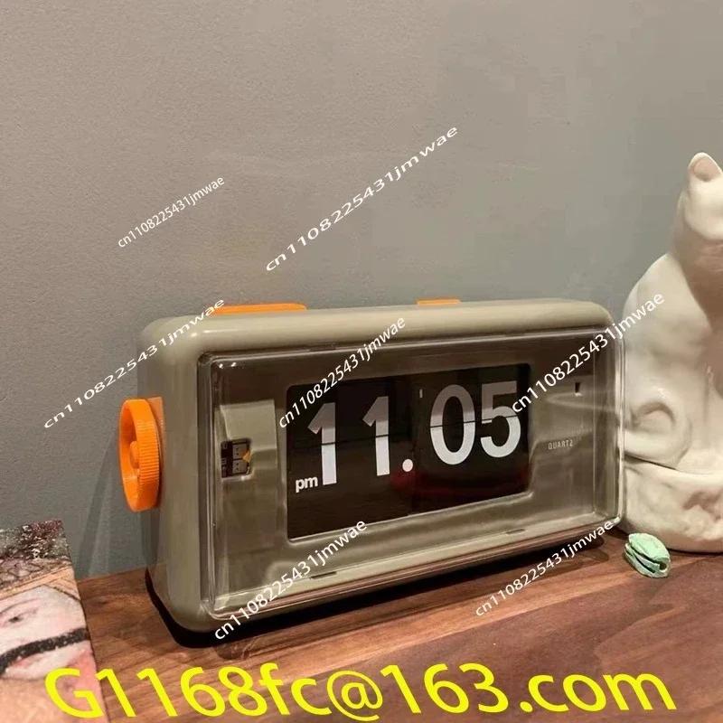 TWEMCO Page Turning Clock AL30 Pendulum Alarm Clock Living Room Digital Watch Students Use Creative Retro Pendulum Part