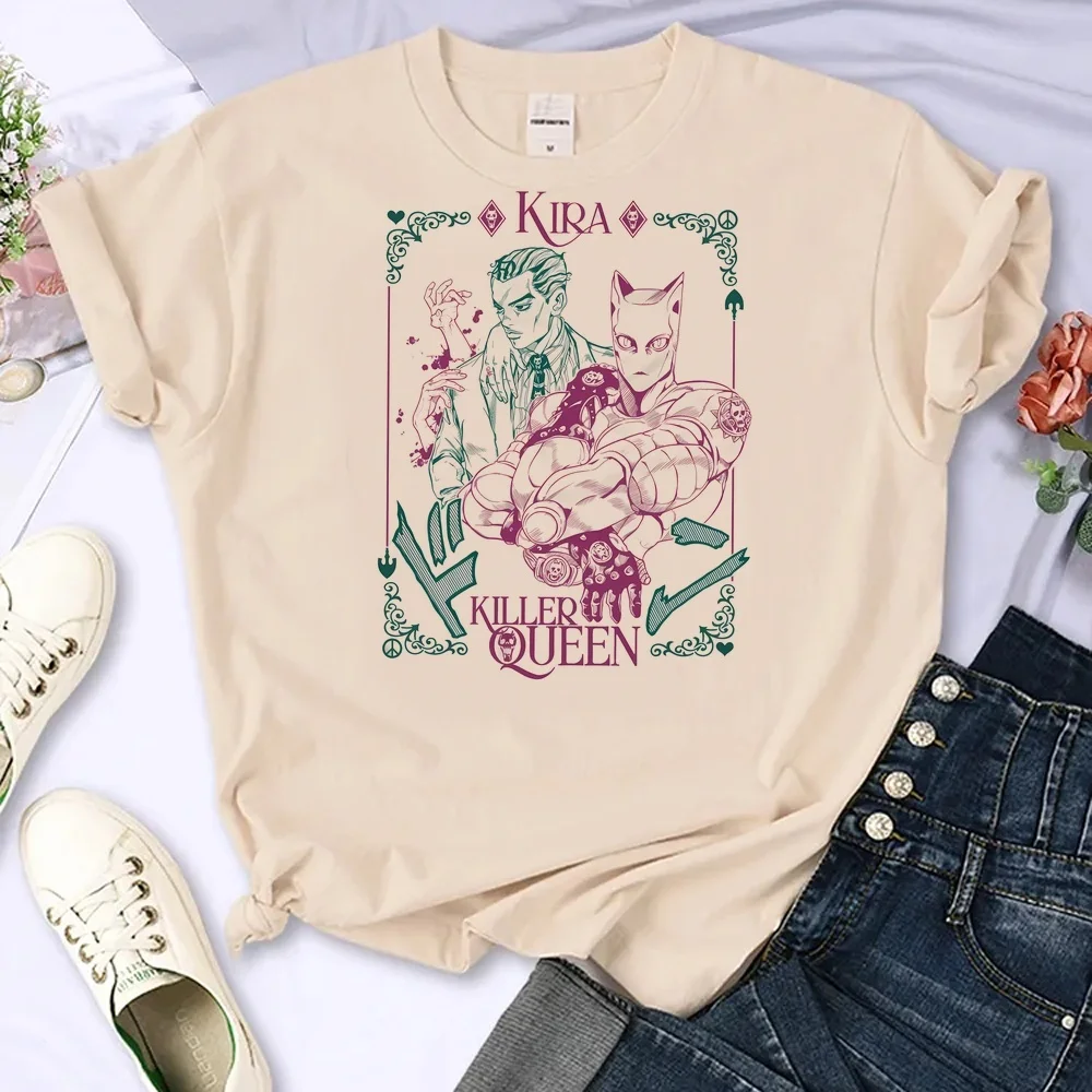 Jojo Bizarre Adventure t shirt female korean fashion Retro vintage summer goth tshirt baddie emo Retro meme summer