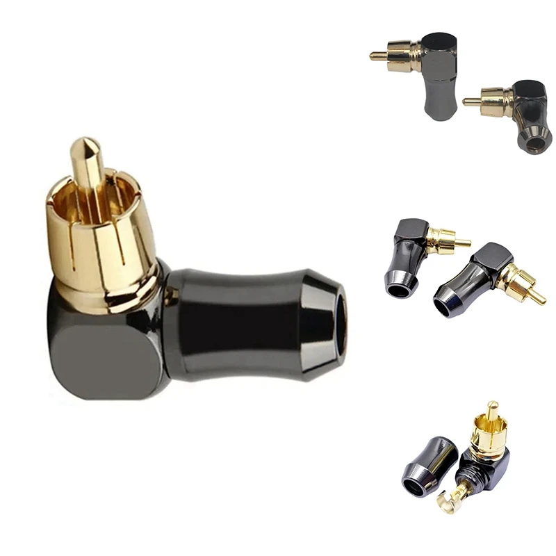 

Разъем RCA, аудиоразъем, штекер 90 градусов, прямоугольный локоть, разъем для колонки, для пайки, видео кабеля