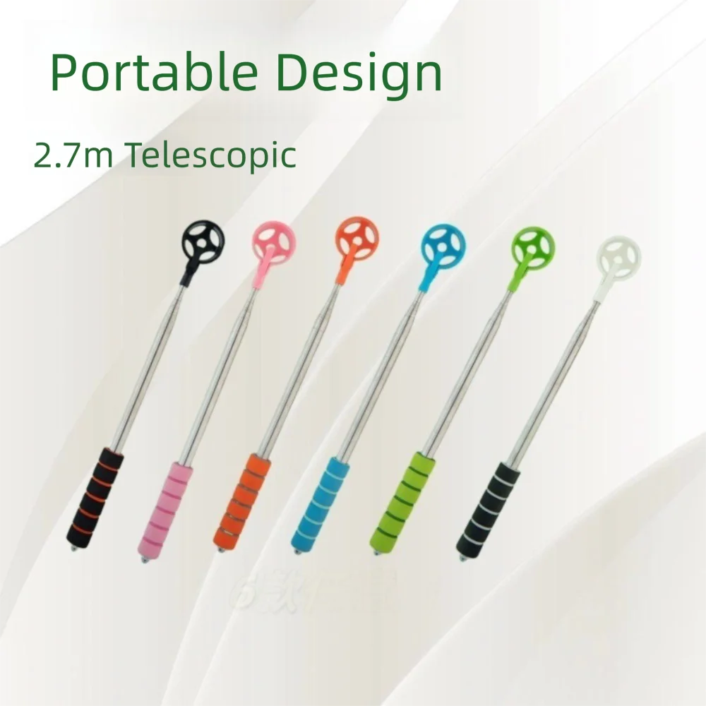 

Телескопический подборщик мячей для гольфа, максимальная длина 2,7 м, с ложкой для подбора, компактный дизайн, тренировочное оборудование
