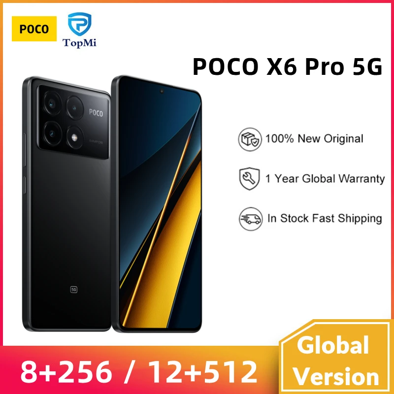 POCO X6 Pro 5G 256GB / 512GB Dimensity 8300-Ultra 6.67'' AMOLED 64MP Camera with OIS 67W 5000mAh POCOX6Pro NFC Global Version