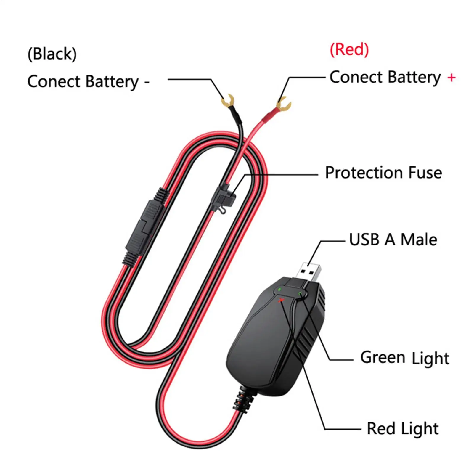 

Battery Charger For Motorcycle 12v Portable Smart USB Charging Battery Maintainer For Outdoor Car Marine Boat Automotive Trailer