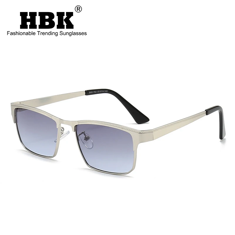 HBK Metal Rectangular Sunglasses Small Frame Women's Beach Travel Party Gift Men Sun Glasses Outdoor UV400