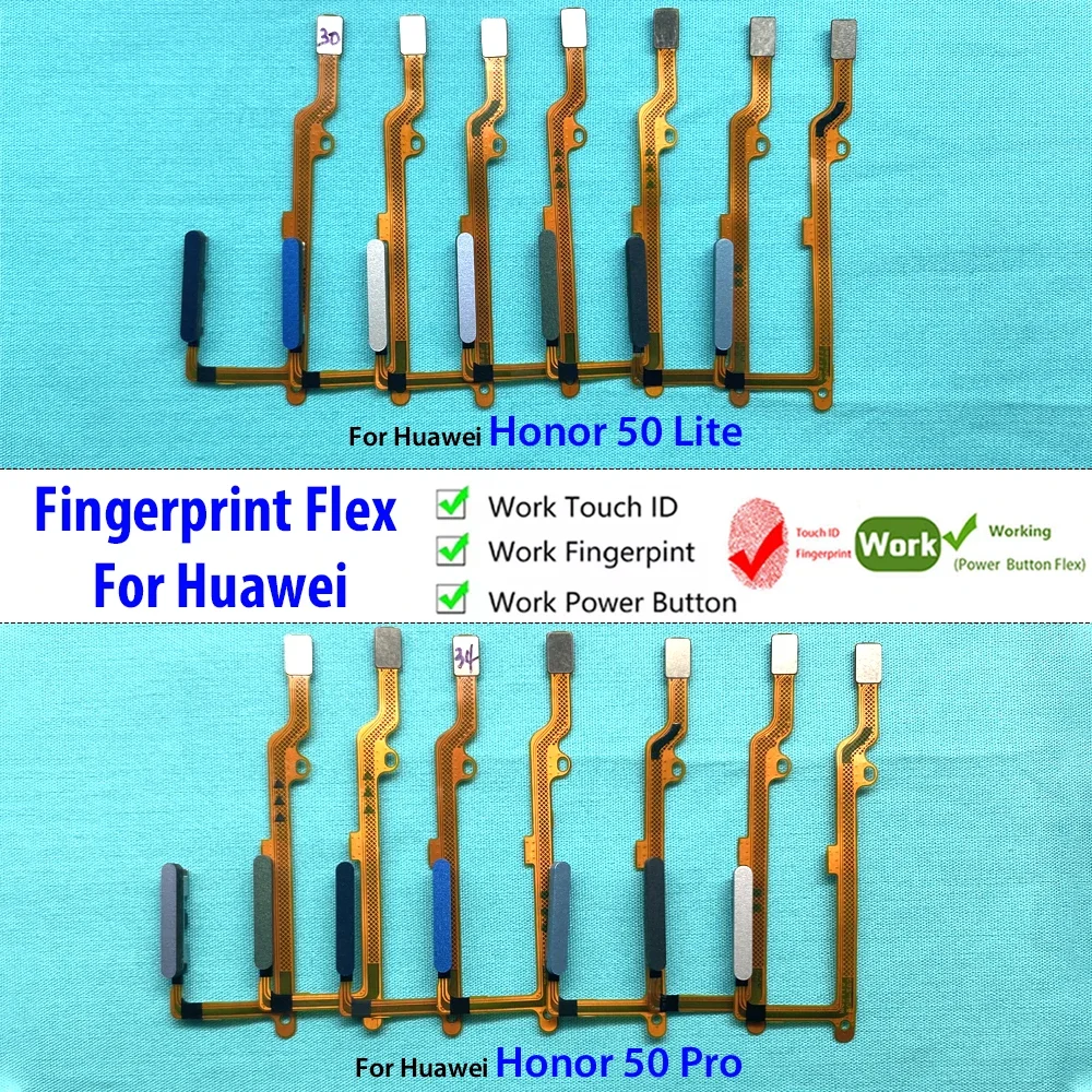 Home Button Fingerprint Scanner Touch ID Menu Return Sensor Flex Cable For Huawei Honor 50 50 Lite 50 Pro 50 Se 60 60 Pro 80 Se