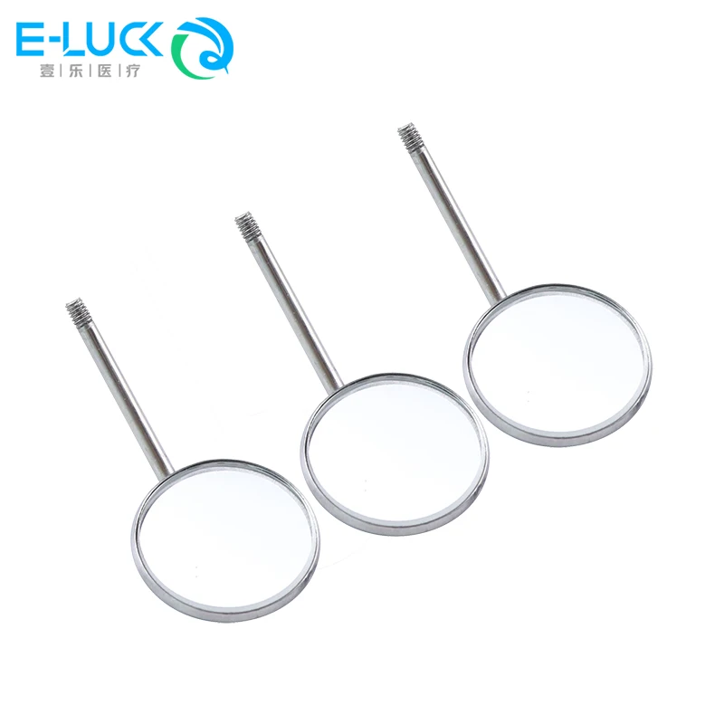 12pcs/box Dental Mouth Mirror Stainless Steel Intraoral Oral Anti-fog Rhodium Mirror Reflectors for Inside Mouth Reuse Use