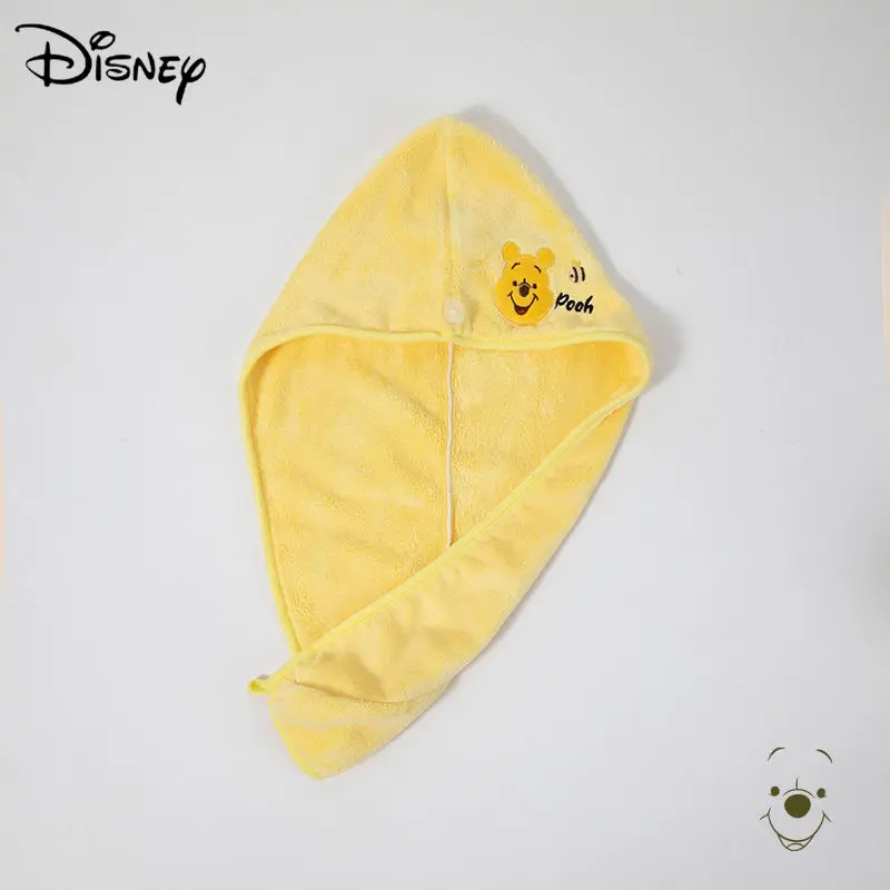 Disney Winnie The Pooh Coral Fleece Dry Hair Cap Cartoon Cute Quick Drying Absorb Water Child Shower Cap Towel Party Gift