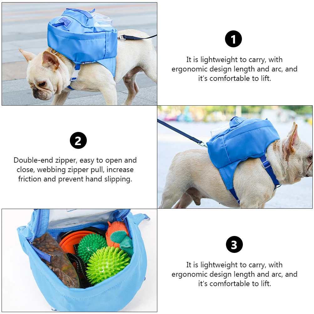 

Pet Backpack TPE Waterproof Lightweight Adjustable Shoulder Straps Double end Zipper Dog Knapsack Anti lost Travel Bag Pet