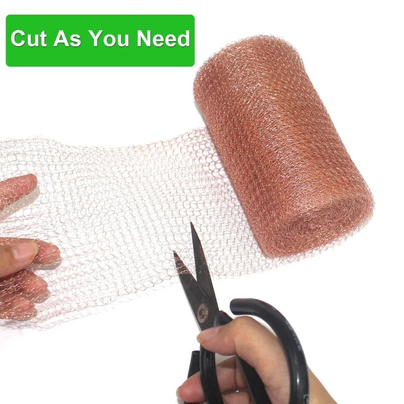 

AAAN-Double Layer Pure Copper Wire Mesh Roll Knitted Copper Wire Cloth Wire Mesh For Distilling Garden And House