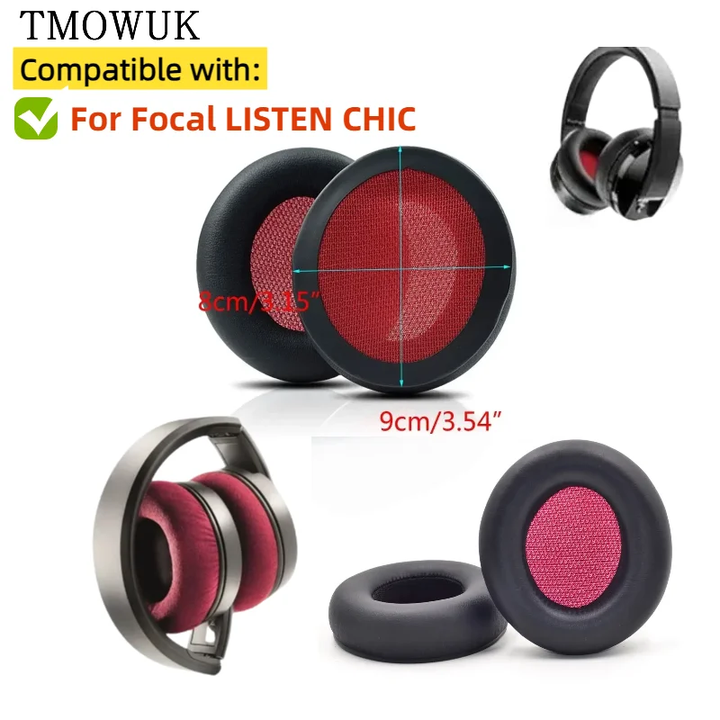 

1Pair Replacement Earpads Foam Ear Pads for Focal LISTEN CHIC Headphones Earmuff/Earphone Sleeve Headset