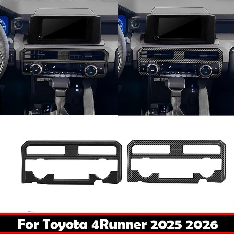Para TOYOTA 4Runner 2025 2026, Cubierta de Salida de Aire Acondicionado de Fibra de Carbono para el Interior, Marco de Ventilación del Interruptor de CA