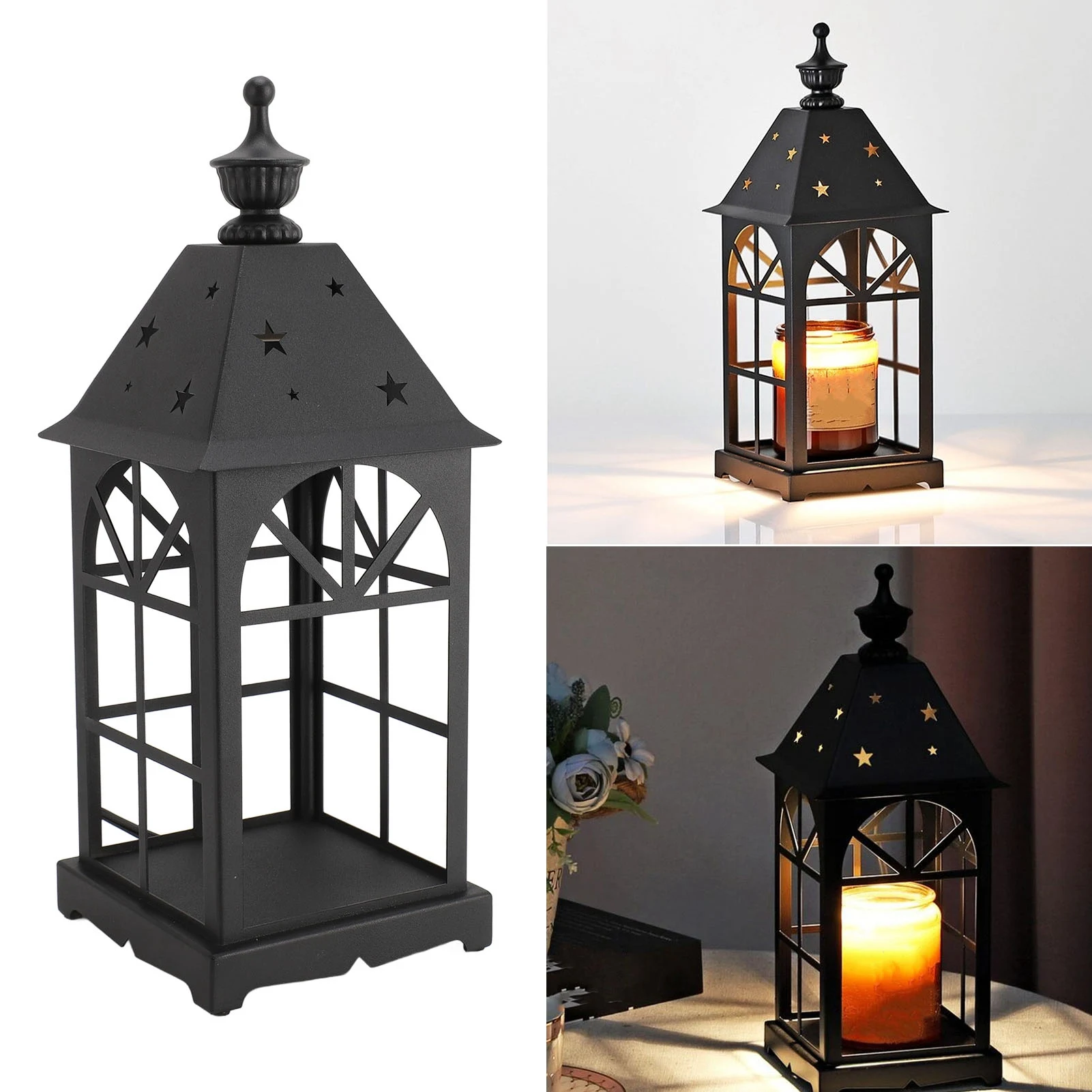 ZK20 Candle Warmer Lamp Metal Iron Vintage Aromatherapy Wax Melting Lamp Electric Candle Warmer with 2 Bulbs