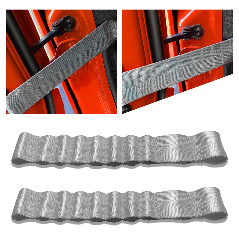 Door Limiting Check Straps for Jeep For Wrangler TJ JK JKU For JL For JLU 2pcs Adjustable Nylon Straps with Strong Construction