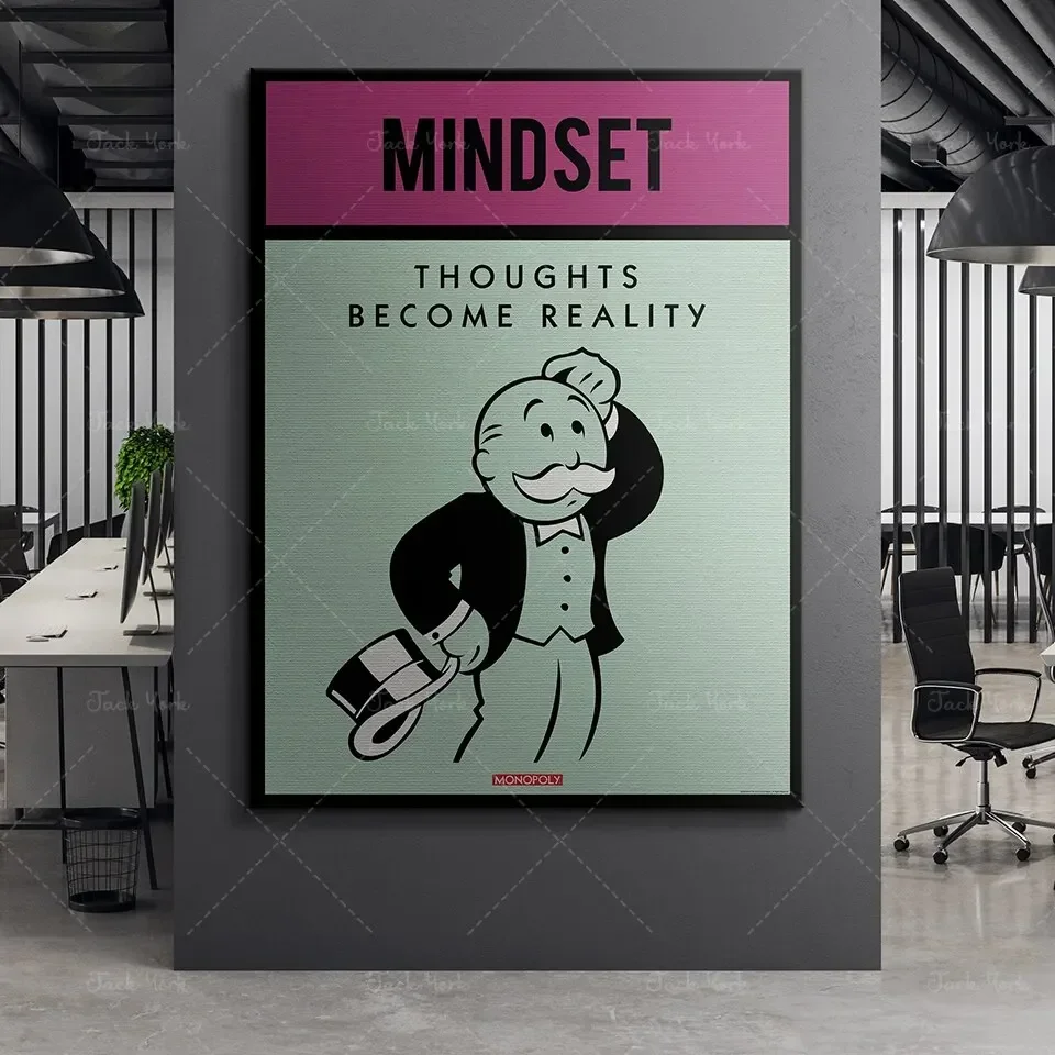 Alec Monopolies Inspiration Success Ambition Patience Canvas Poster Wall Art Painting HD Picture Print Ideal for Office Room