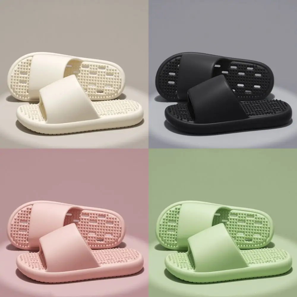 بلون المضادة للانزلاق نعال مسطحة جوفاء مكافحة رائحة الشرائح الصنادل بحر أحذية المفتوحة تو النعال النساء الرجال الحمام