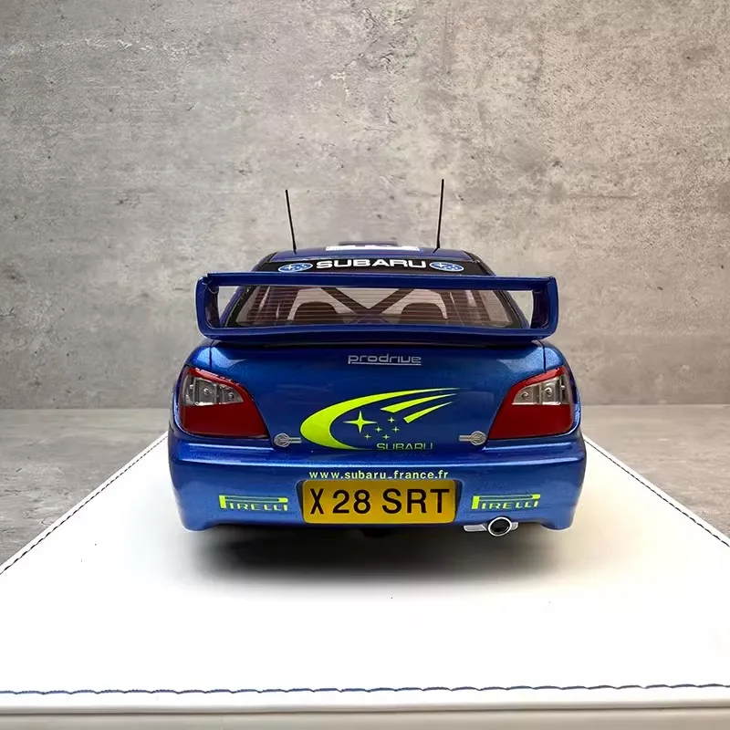 Original Neue Marke 1/18 Subaru Impreza STI WRC 2002 Monte Carlo Rally Harz Auto Modell Zimmer Display Autos Junge Sammlung Spielzeug Geschenk