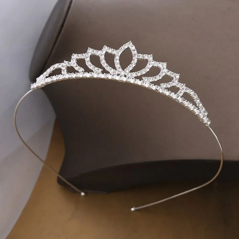 Rhinestone Princess Crystal Tiaras Pearl Tiara Shining Crystal Wedding Tiaras Crown Hair Band Birthday Party