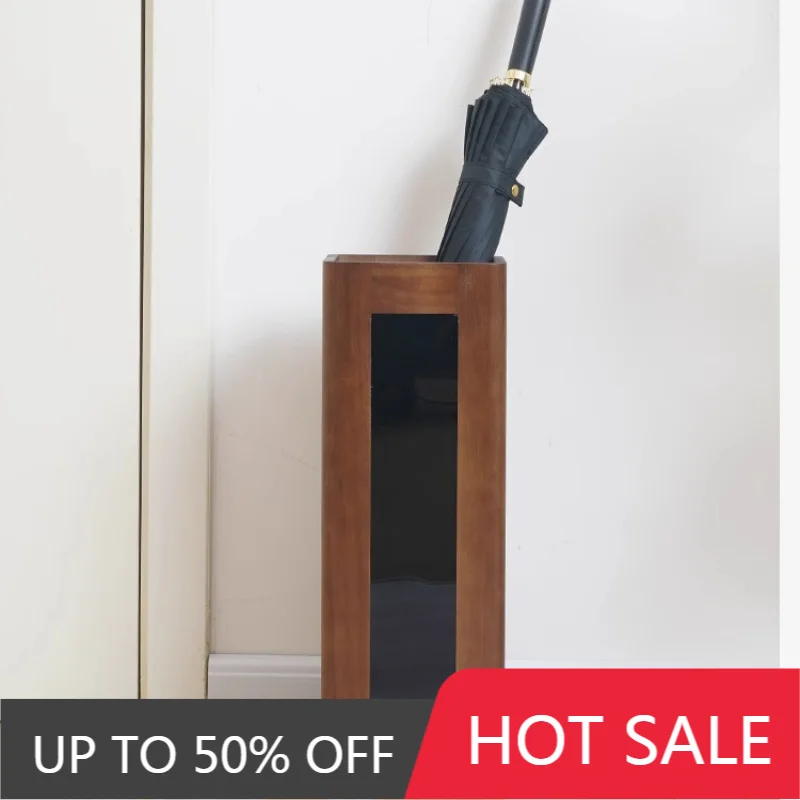 Wood Umbrella Holder Umbrella Stand With Removable Drip Tray Modern Umbrellas Storage Boxes Room Space Saving Umbrellas Rack