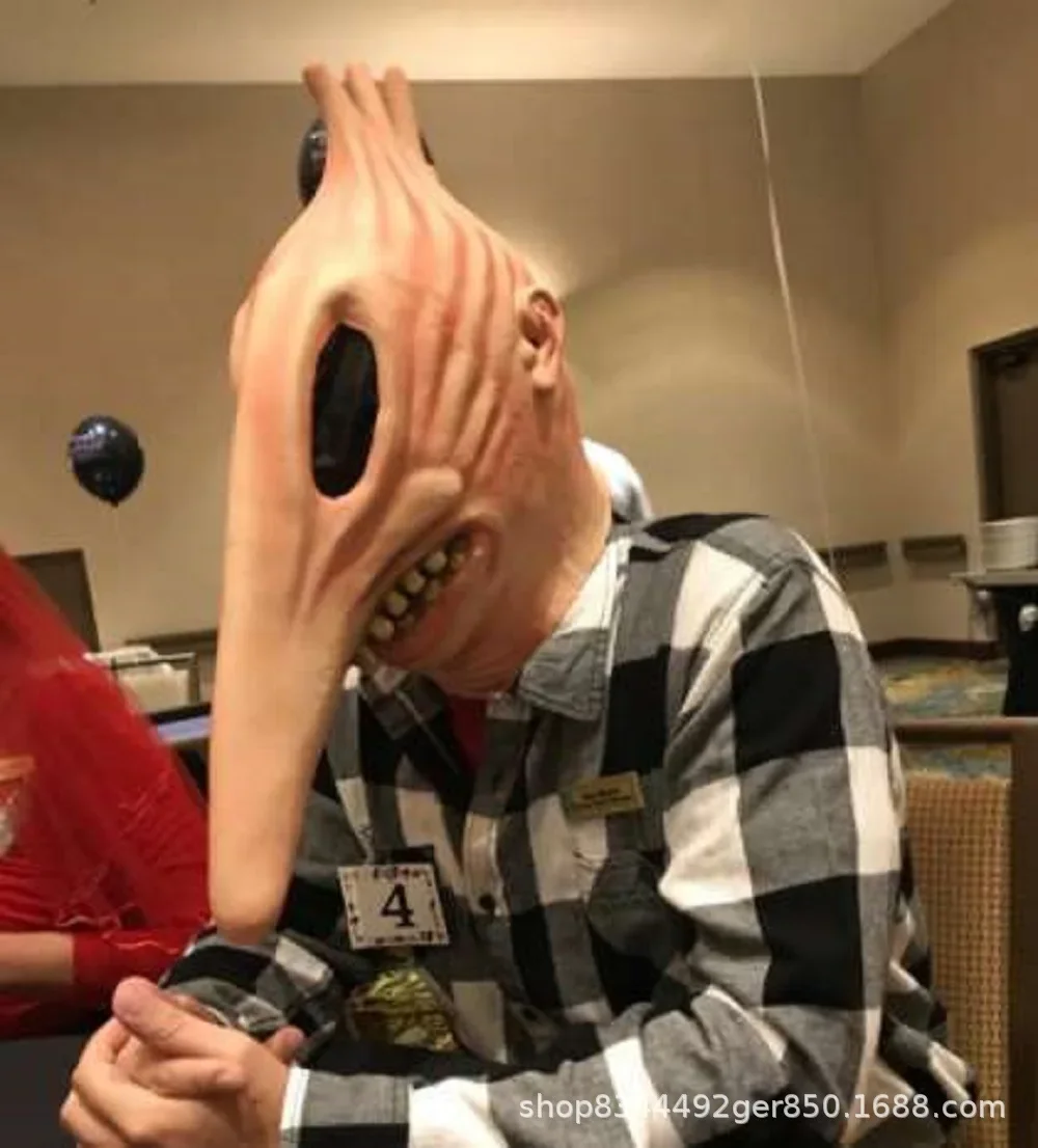 2025 アダムとバーバラ マスク ラテックスフード、ハロウィンコスチューム コスプレ ホラー小道具 怖いコスチューム＆アクセサリー 2025