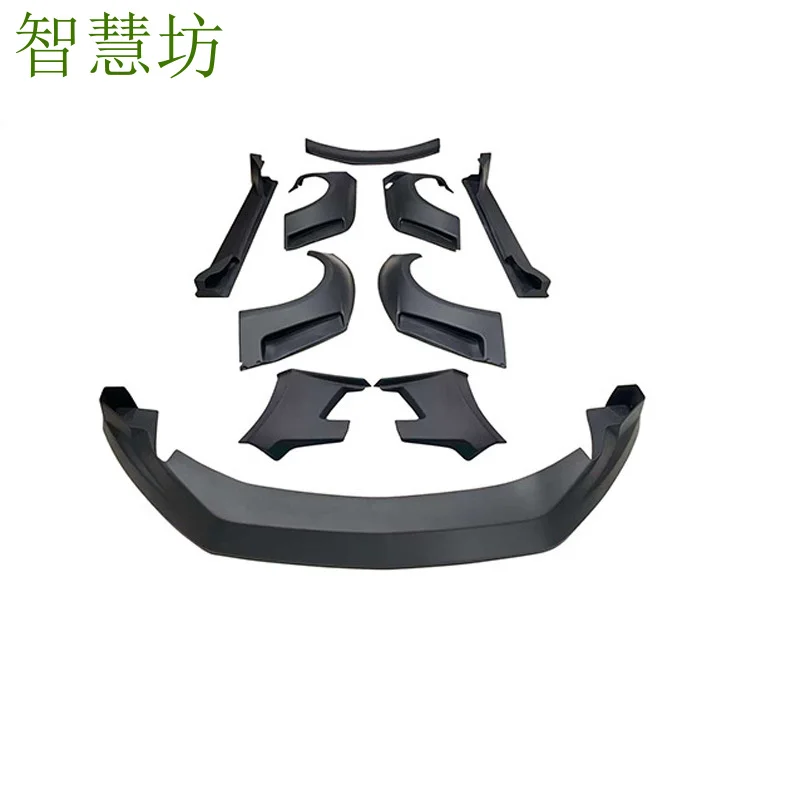 Suitable for 2018-2021 Ford Mustang Resin Surround Front Lip Rear Lip Spoiler Side Skirts Wheel Arches