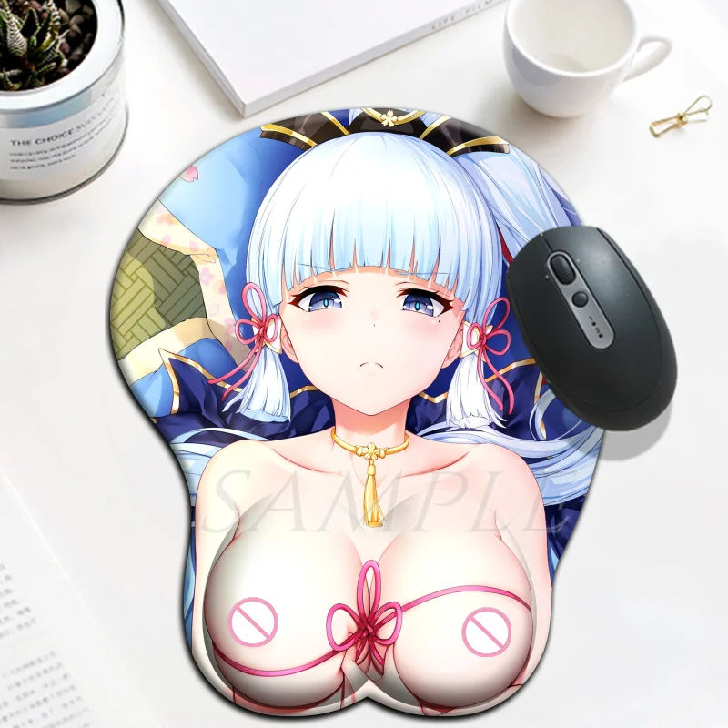 

Genshin Impact Kamisato Ayaka Boobs Ass Mousepad Big Sexy Gamer Anime Cute Wrist Rest Silicone Gel Mat 3D Oppai Mouse Pad