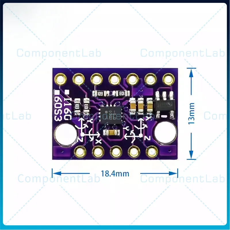 10-50pcs GY-BMI160 module - 6DOF (6-axis) - Angular velocity - Gyroscope + Gravity acceleration sensor - IICSPI
