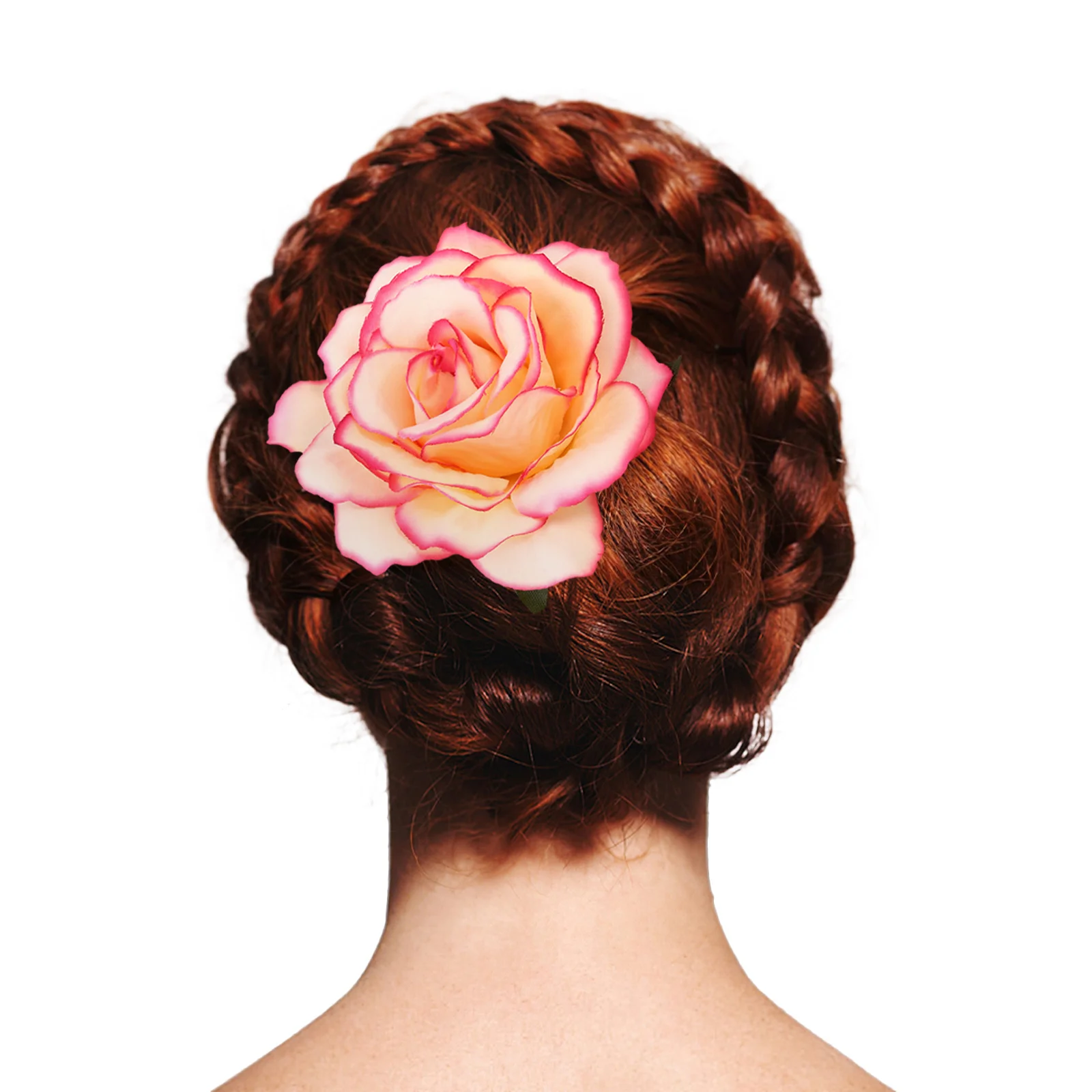 

1pcs Artificial Big Rose Flower Hair Clip Brooch Set Vintage Style For Women Party Wedding Prom Decoration Floral Hair Clips