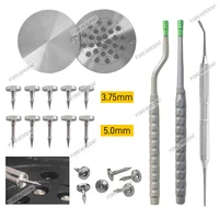 Pasadores de fijación de hueso GBR Dental, mango de fijación de membrana, conductor recto/curvo, pernos de fijación de membrana de implante, aleación de titanio