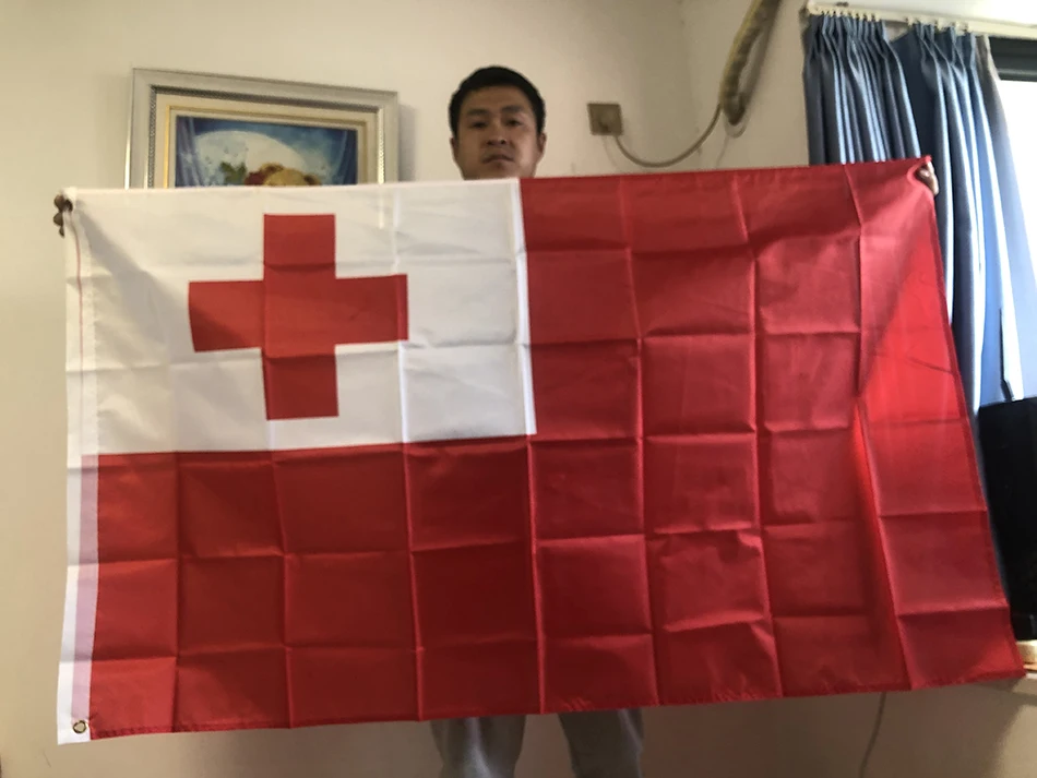 Banderín nacional Tonga – Poliéster resistente para decoración o colección