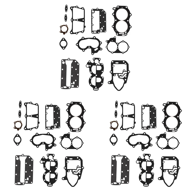 3X Gasket Kit Powerhead For Johnson/Evinrude 25/35Hp 2Cyl X-Ref 433941 18-4307