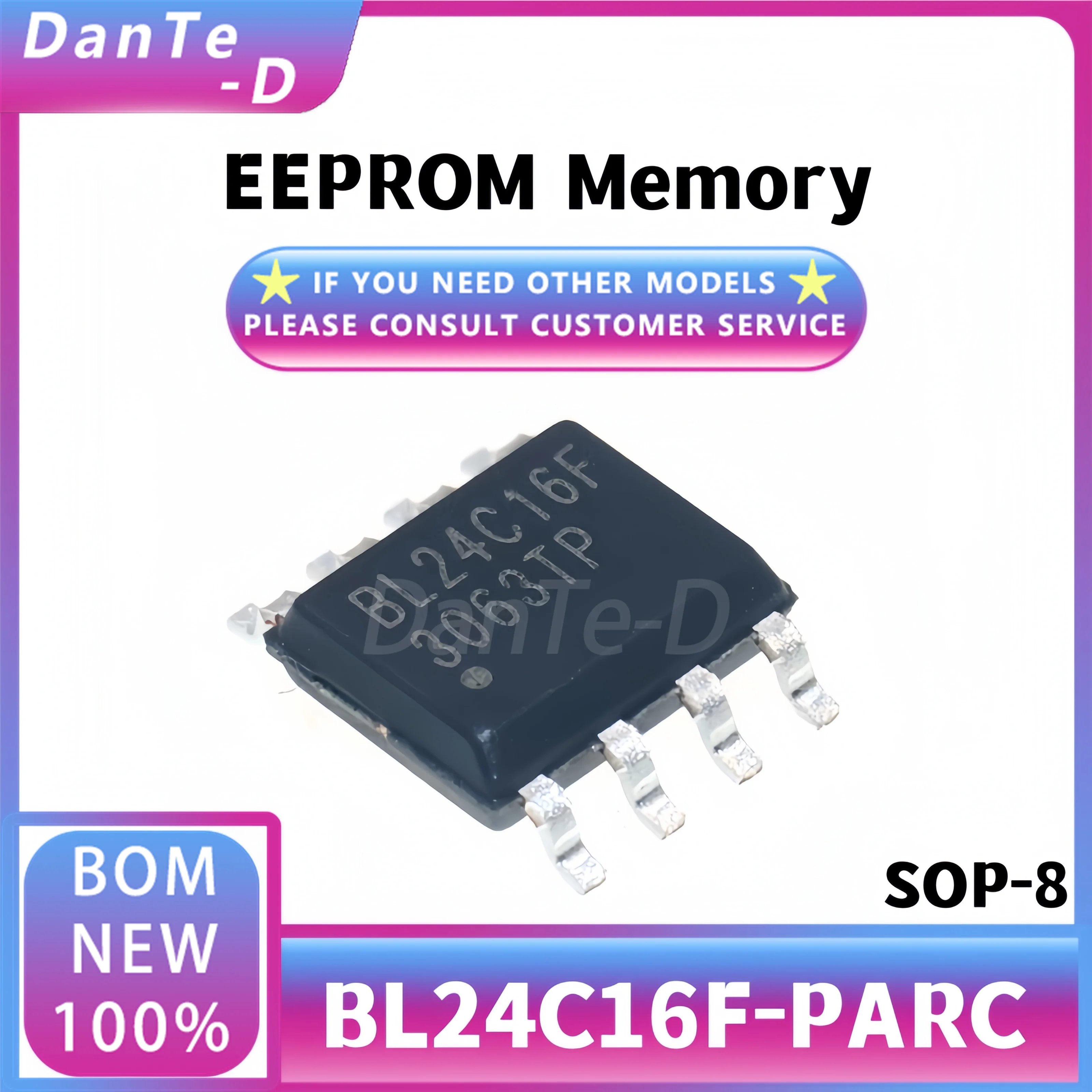 رقاقة ذاكرة EEPROM ، شاشة حرير SOP8 أصلية ، BL24C16F ، 10