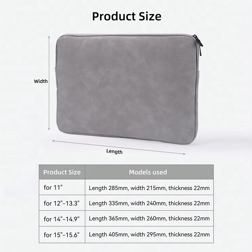 Skóra owcza PU, wodoodporna skóra, etui na tablet PC 9,7-15,6 cala, ochronne etui na notebooka, odporny na wstrząsy pokrowiec. — zdjęcie 7
