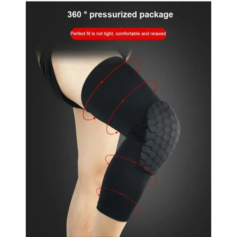 4PC Sports Knee Pads Compression Brace Volleyball Basketball Knee Pad for Gym Training Knee Support Protector Soccer Shin Guards