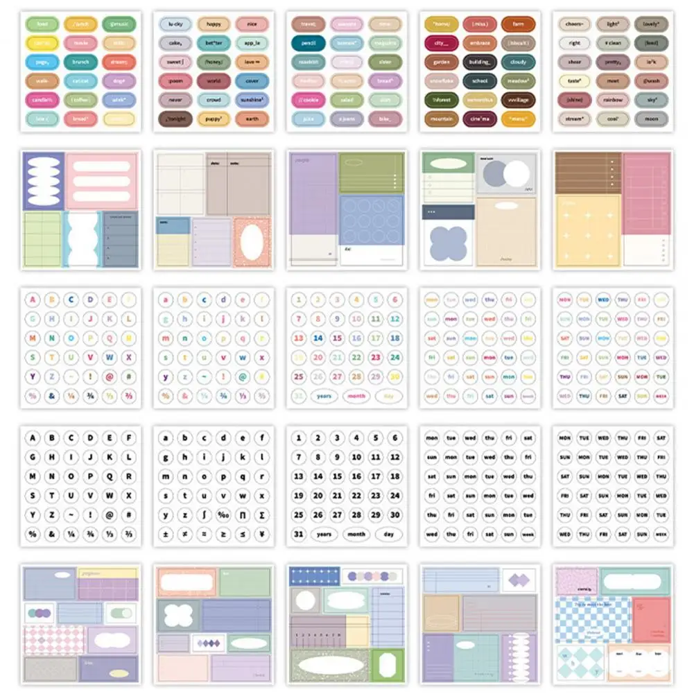Duurzame 50 Vellen Creatieve Draagbare Journaling Sticker Gemakkelijk Toe Te Passen Briefpapier Benodigdheden